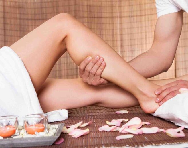 foot massage against varicose veins