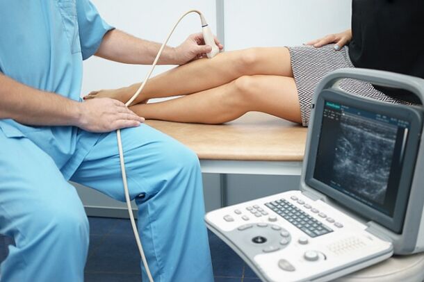 Diagnosis of reticular varicose veins in the legs by ultrasound