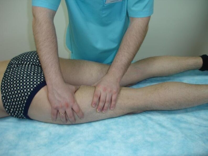 massage of varicose veins in the legs of men